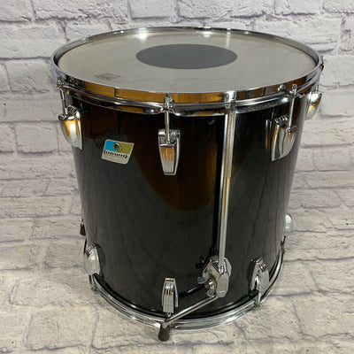 Vintage Ludwig 16 x 16 Blue/Olive Badge Floor Tom - Black Wrap
