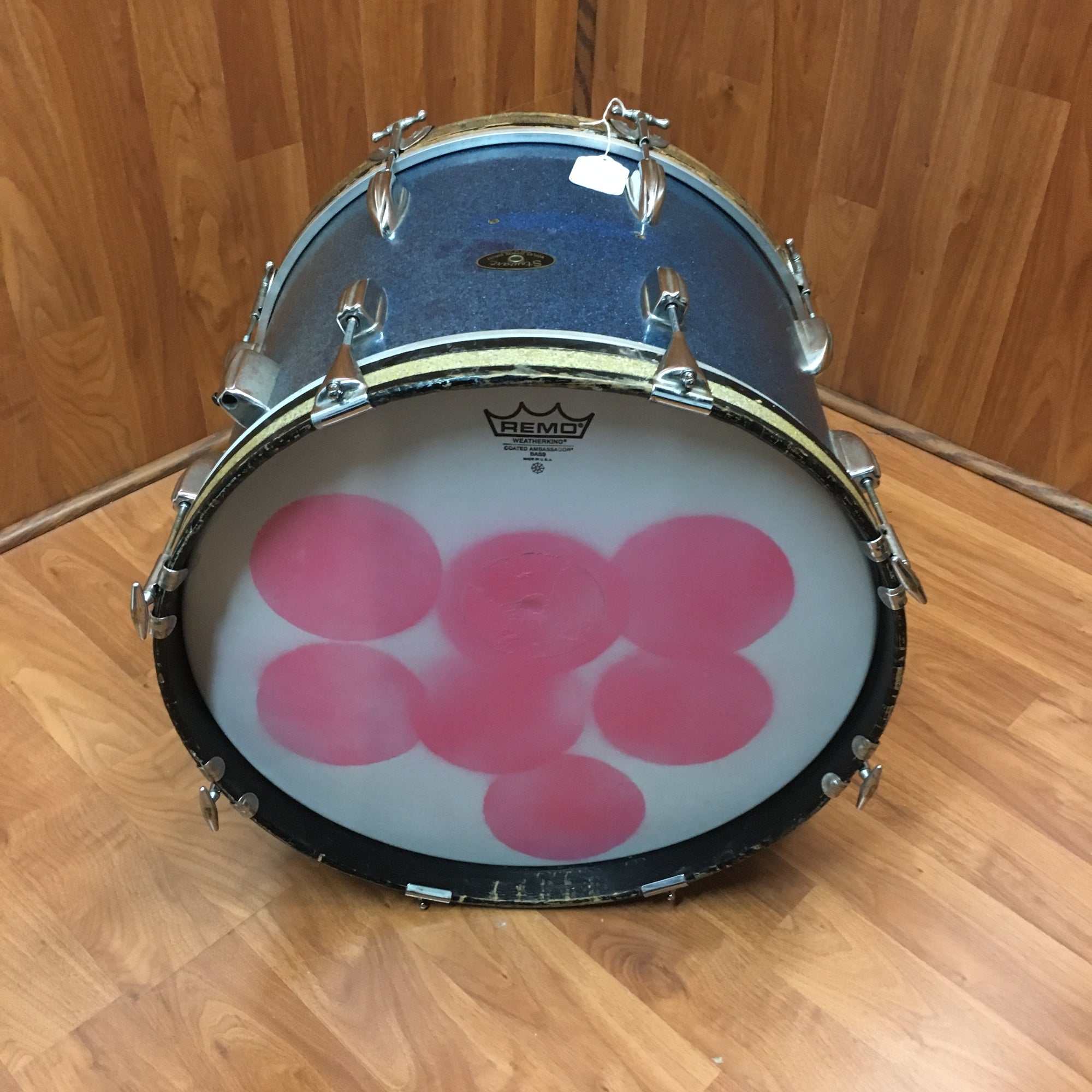 Stewart 20" X 14" Blue Sparkle Bass Drum 1960s