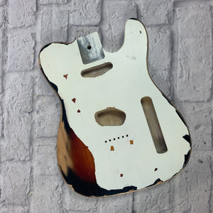 Unknown Tele Relic Body, Alder with White Over Sunburst