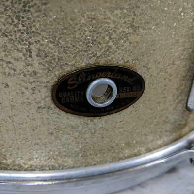 Vintage 1964 Slingerland 5.5x14 Gene Krupa Snare Drum Champagne Sparkle Niles