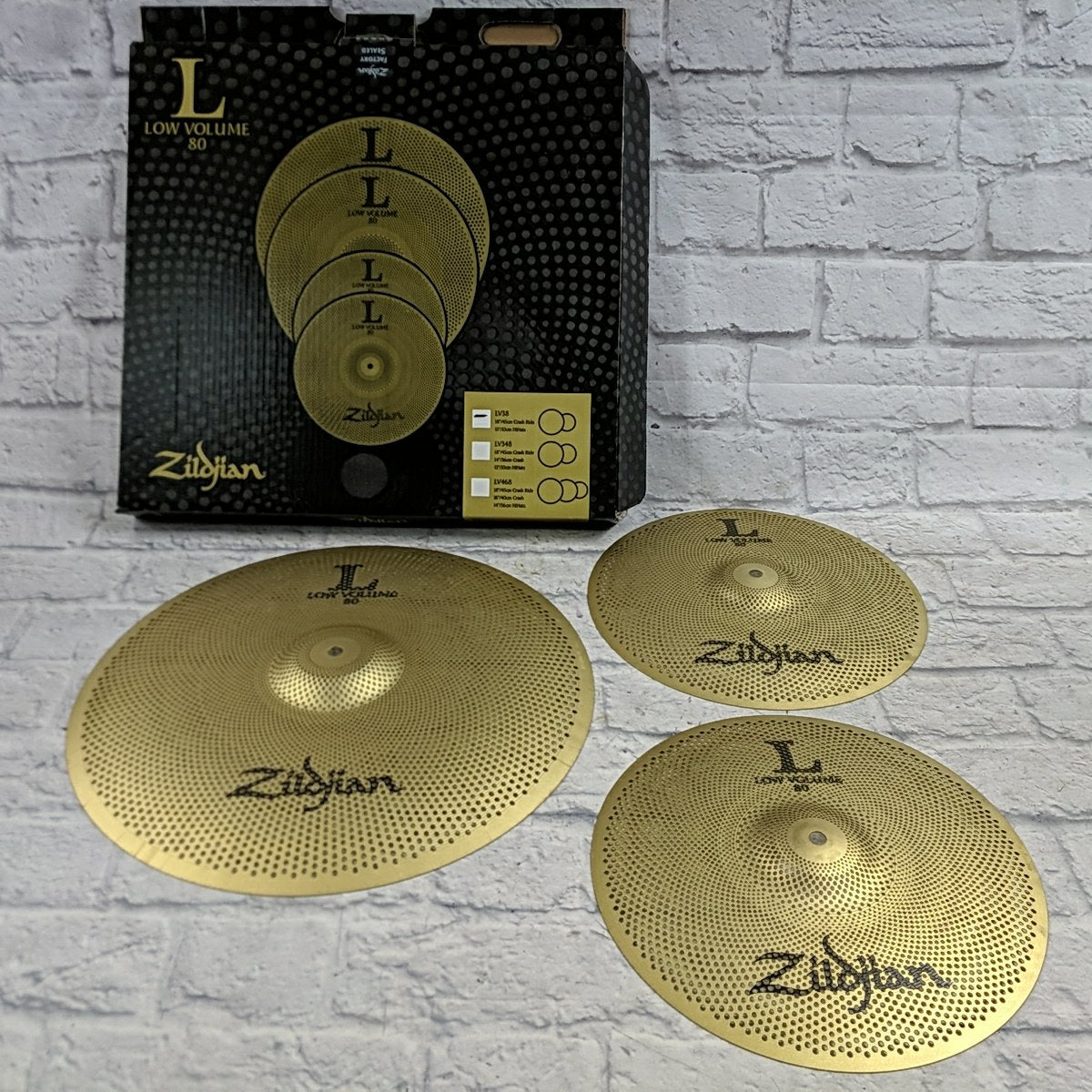 Zildjian Low Volume LV38 13/18 Cymbal Set Cymbal