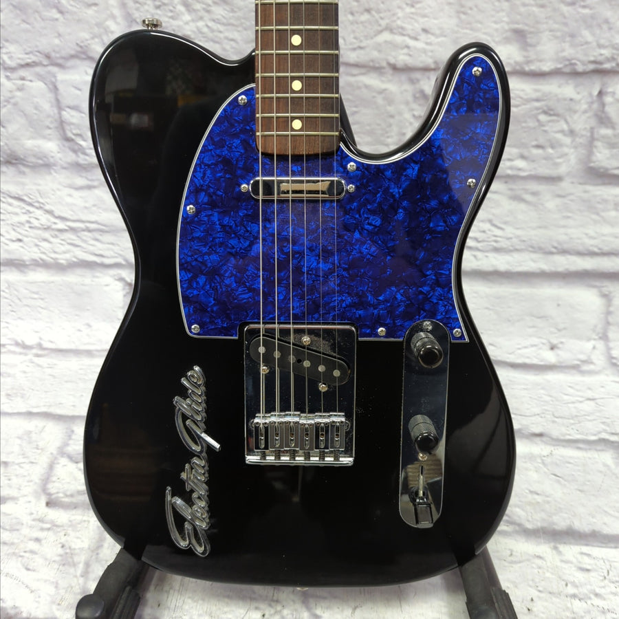 Partscaster ElectraGlide Telecaster Electric Guitar with Barbed Wire Etched Neck