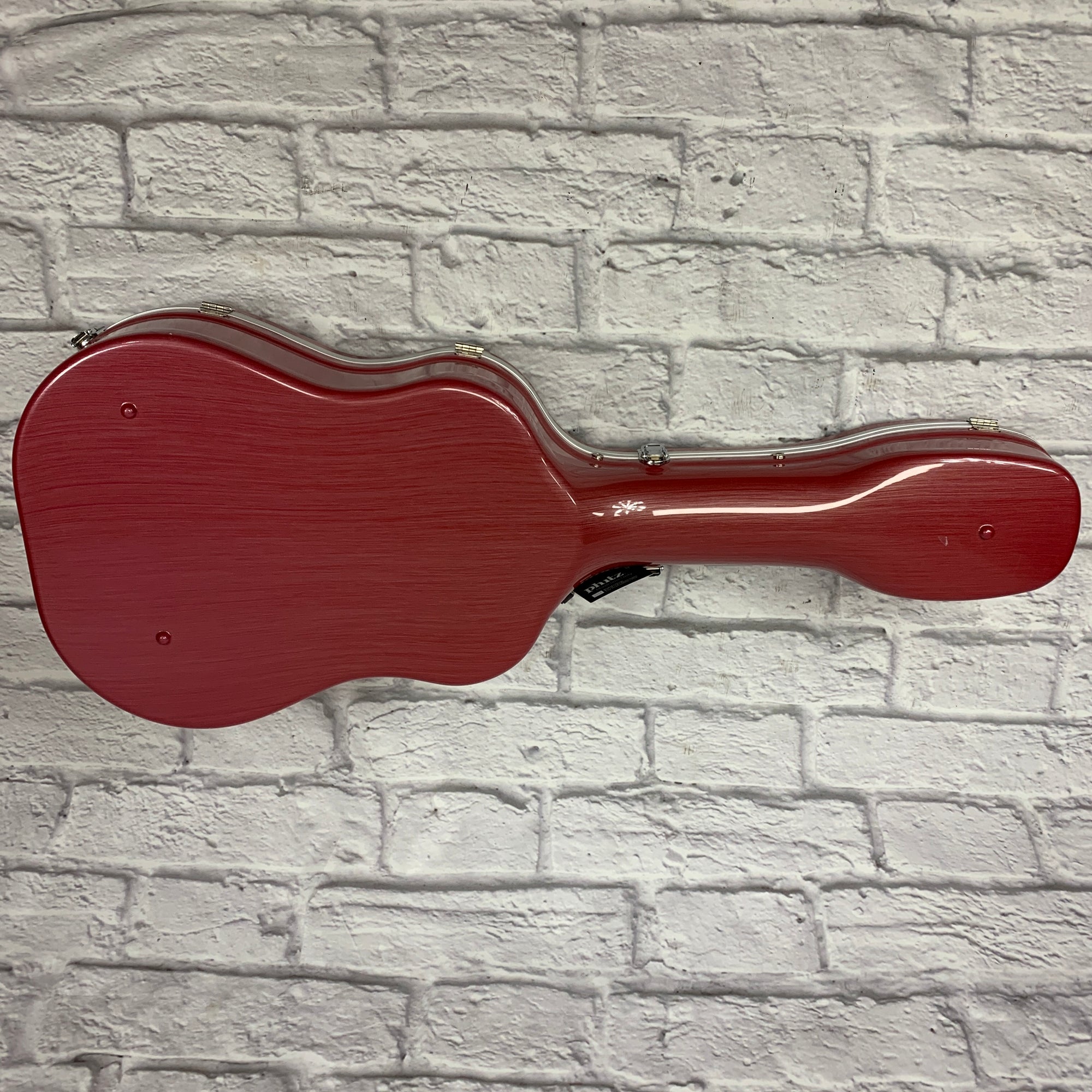 Phitz Standard Dreadnought Acoustic Guitar Hard Case - Brushed Red