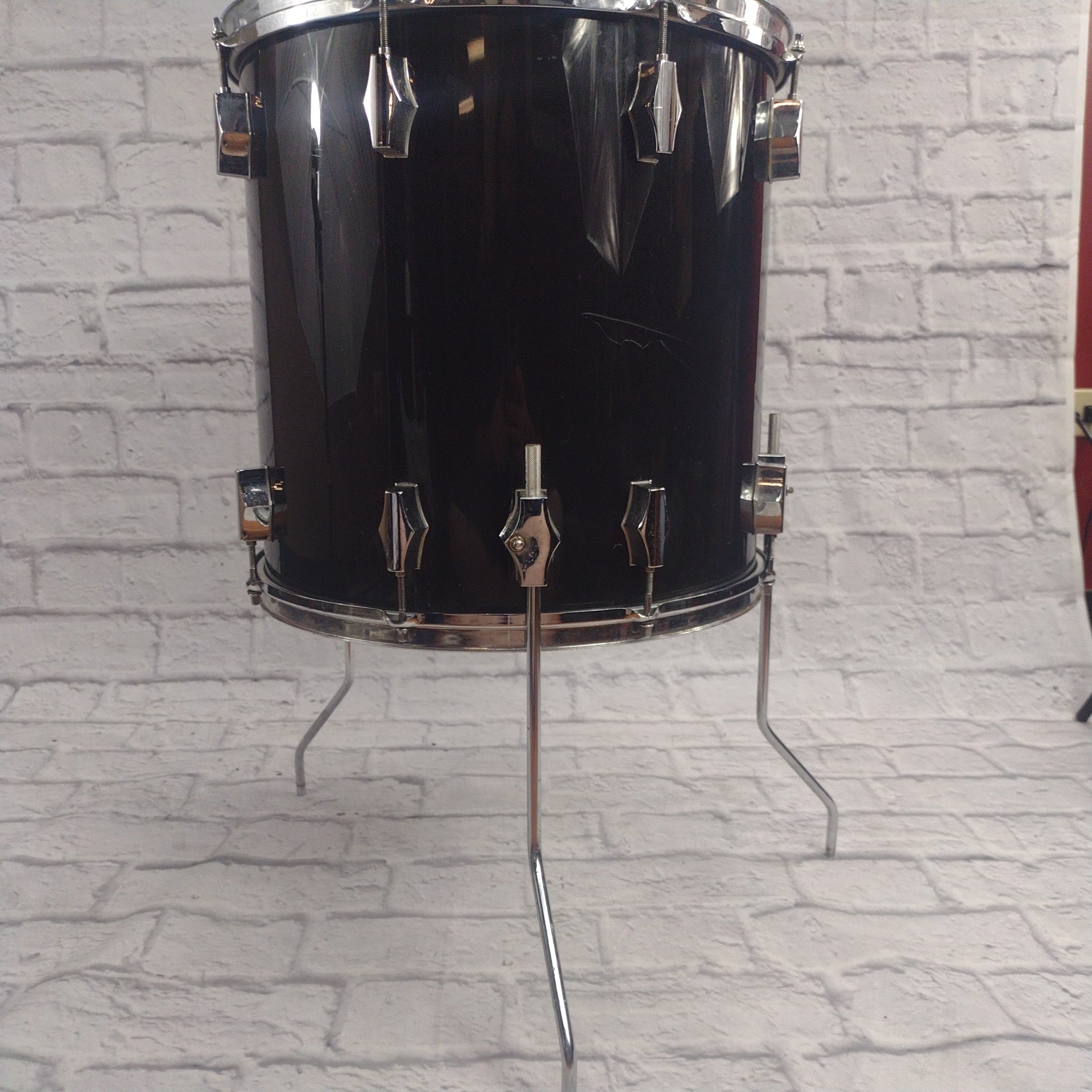 Fibes Vintage 1970s Crystalite 16x16 Floor Tom