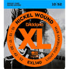 D'Addario EXL140 Light Top / Heavy Btm Nickel Wound Electric Guitar Strings 10-52