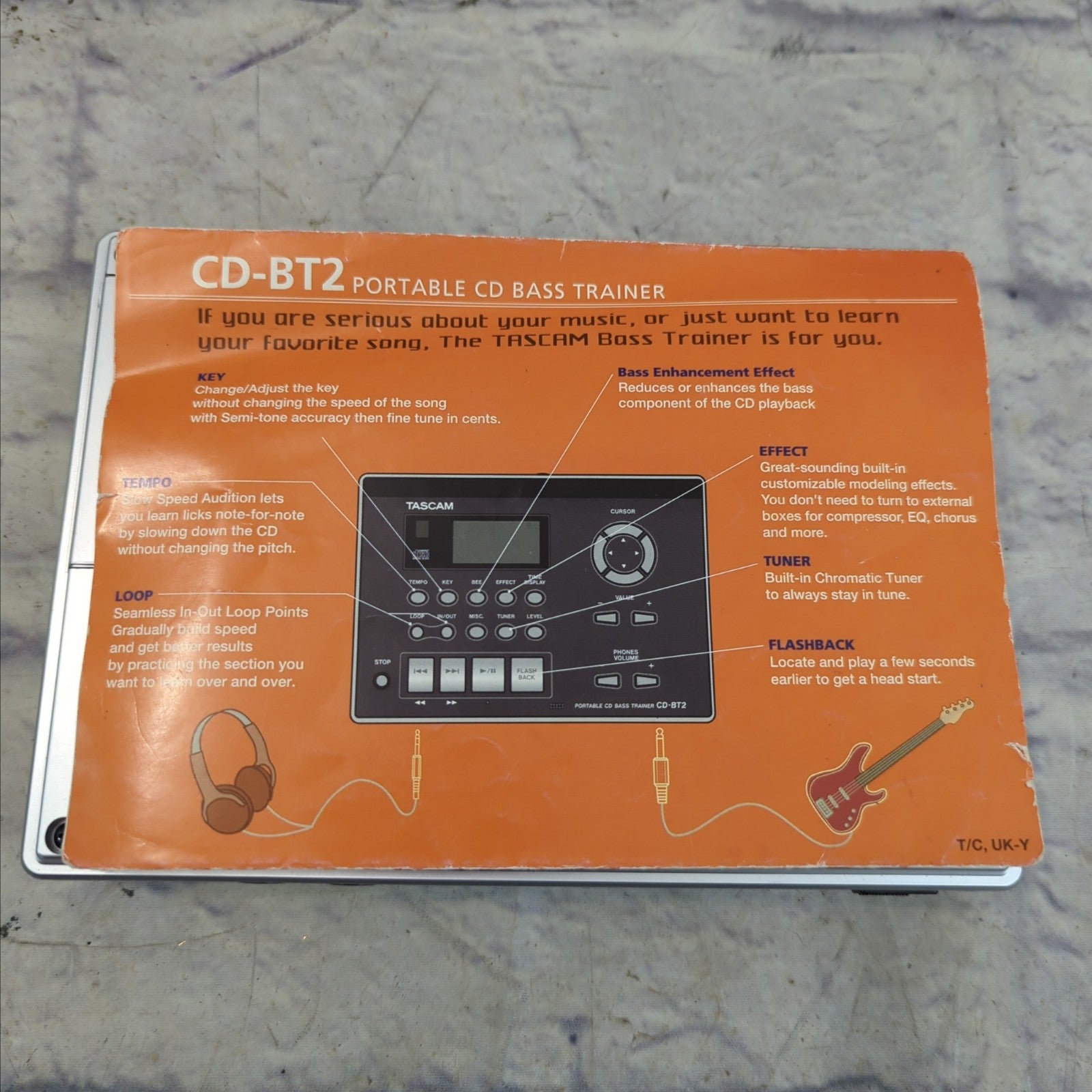 Tascam CDBT2 CD Bass Trainer Evolution Music