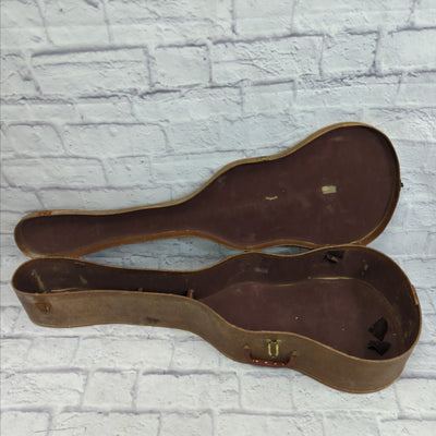 Unknown Vintage Brown Acoustic Chipboard Hard Case 39.5" x 13.5"