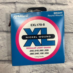 D'Addario EXL170-8 8 String Bass Strings 45-100