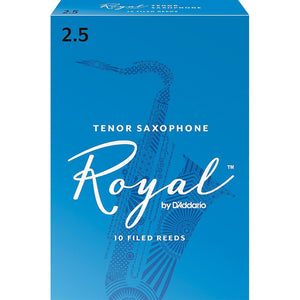 D'addario Rico Royal Tenor Saxophone Reeds Strength 2.5 - Box of 10