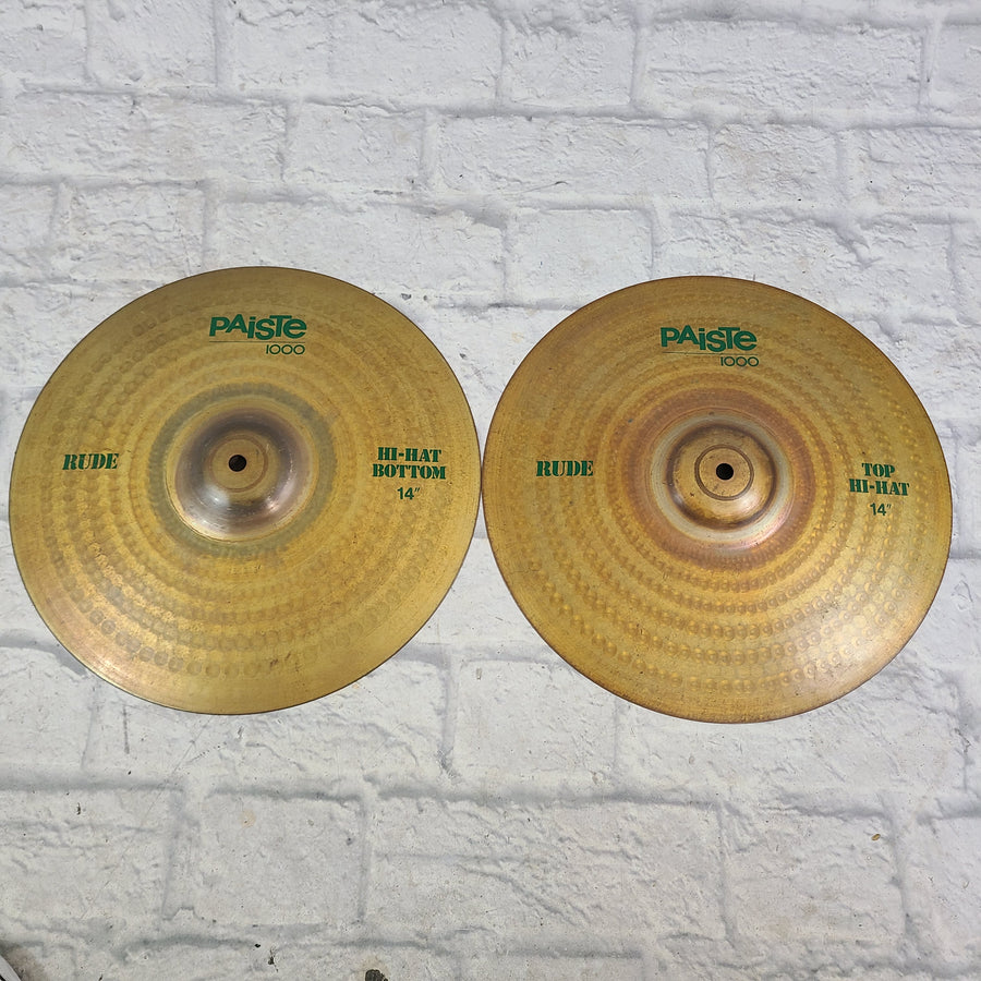 Paiste 1000 Rude 14" Hi Hats (Pair)