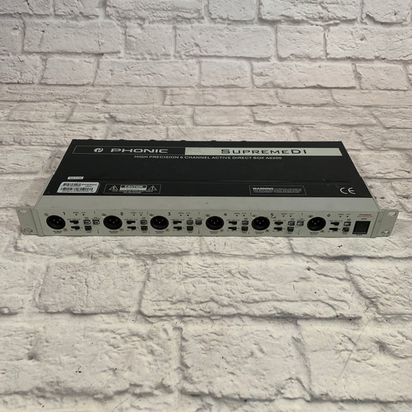 Phonic A6200 Supreme DI High Precision 6 Channel Active Direct Box ...