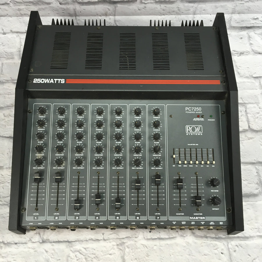 Ross PC7250 7 Channel Analog Mixer
