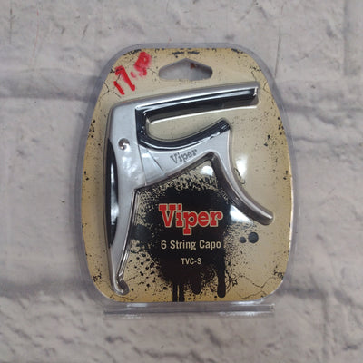 Viper 6 String Guitar Trigger Capo Guitar Heavy Duty Design Silver