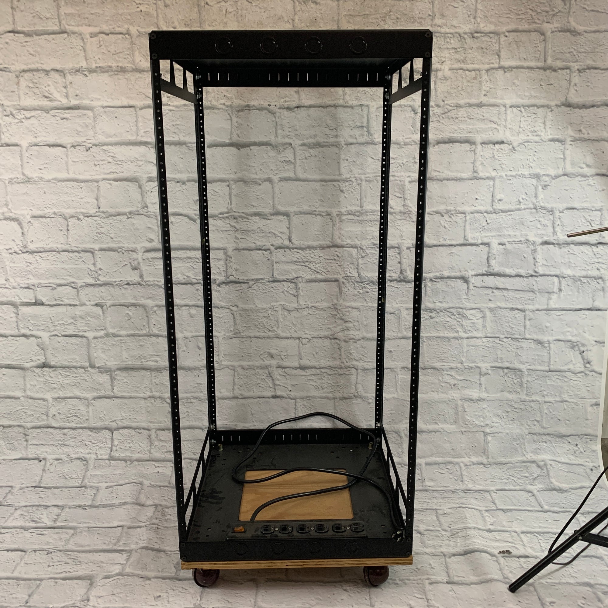 Unbranded Rolling 42" Tall 24U Studio Rack