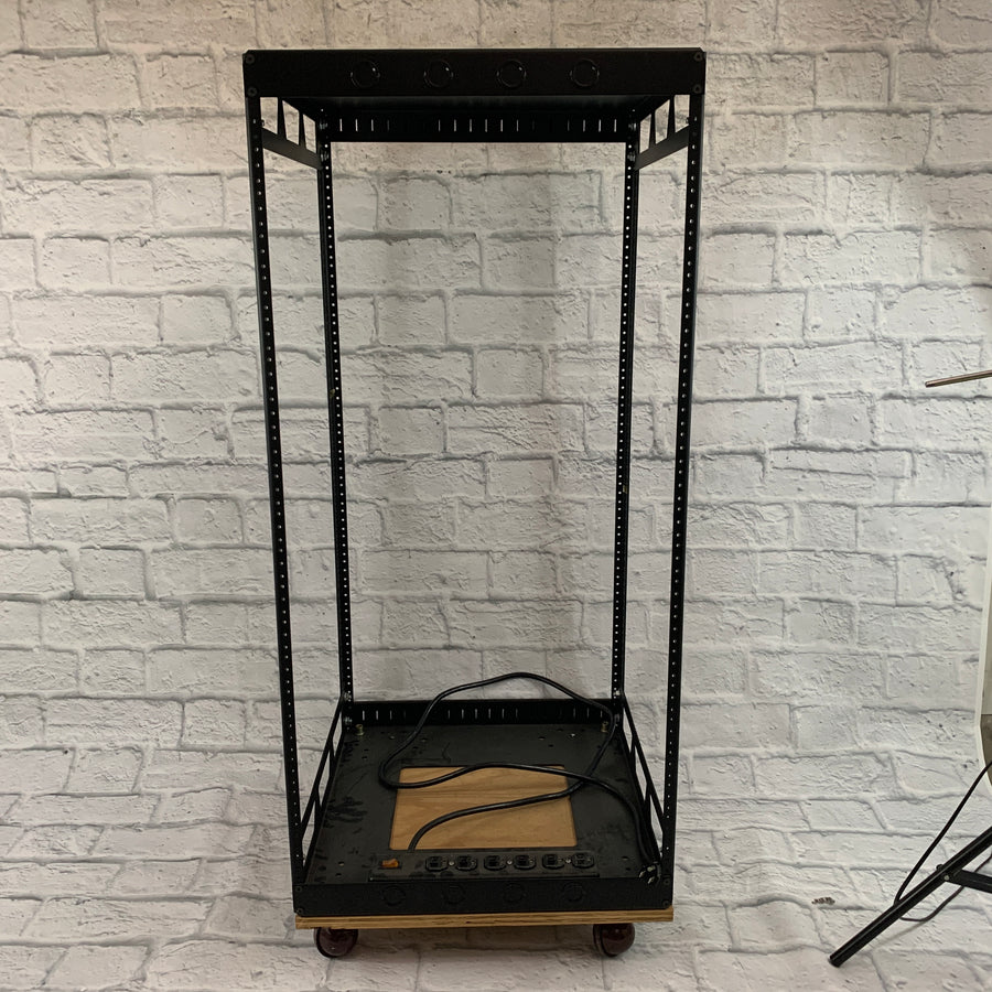 Unbranded Rolling 42" Tall 24U Studio Rack