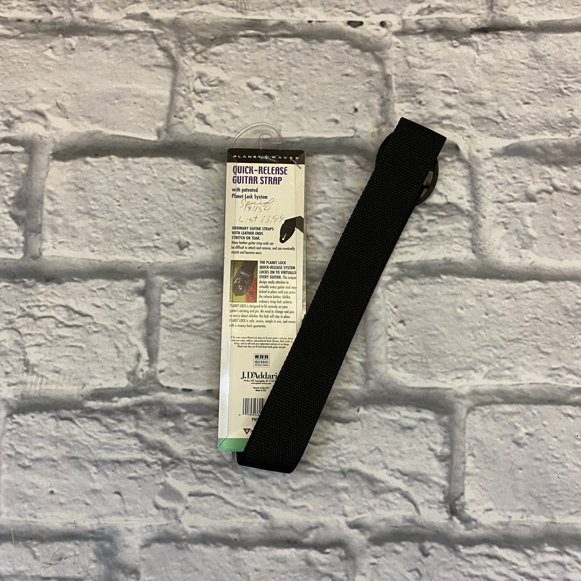 Planet Waves PWSPL101 Quick-Release Guitar Strap - Black