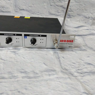 Nady 401X QUAD Wireless Mic System 4 Channel VHF Receiver