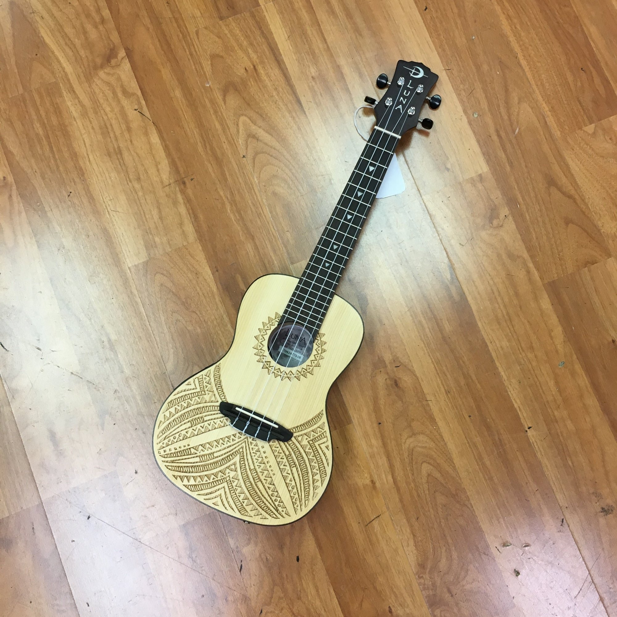 Luna Tapa SPR Soprano Ukulele Pattern Finish