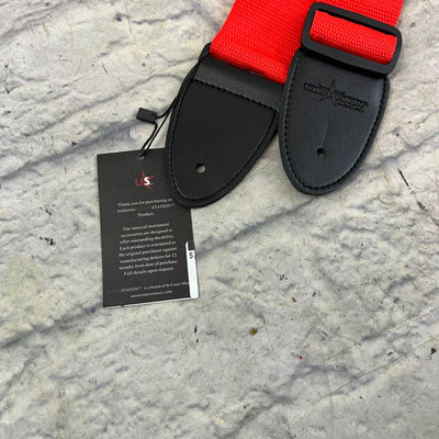 Red - Union Station Nylon Guitar / Bass Strap