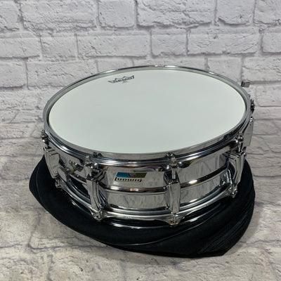 Vintage 1979 Ludwig Supraphonic 10 Lug Blue Olive Pointed Badge 14 x 5 Snare