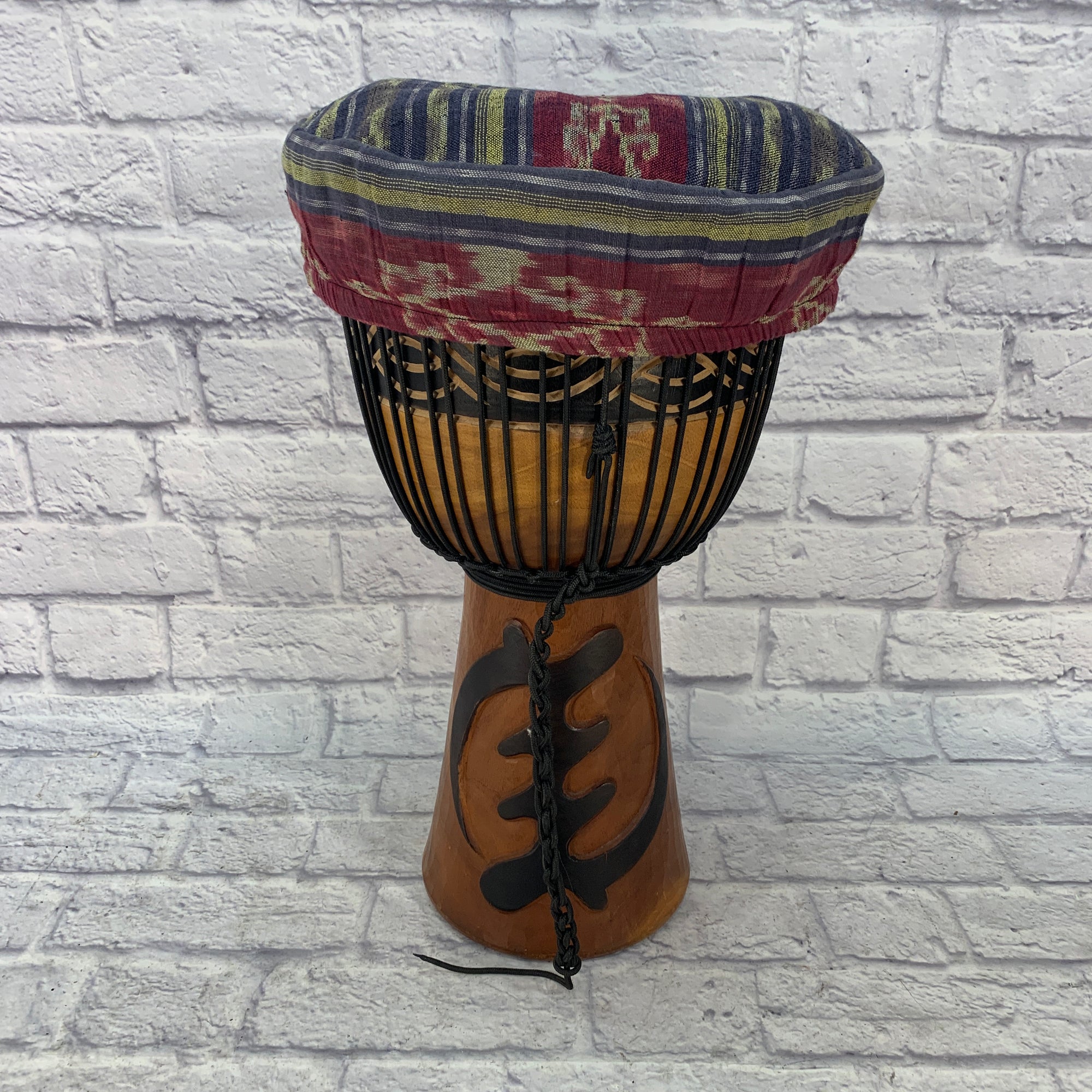 Made Drums 3 Ring Pro Series Djembe Drum 24" x 14" with Gye Nyame Symbol