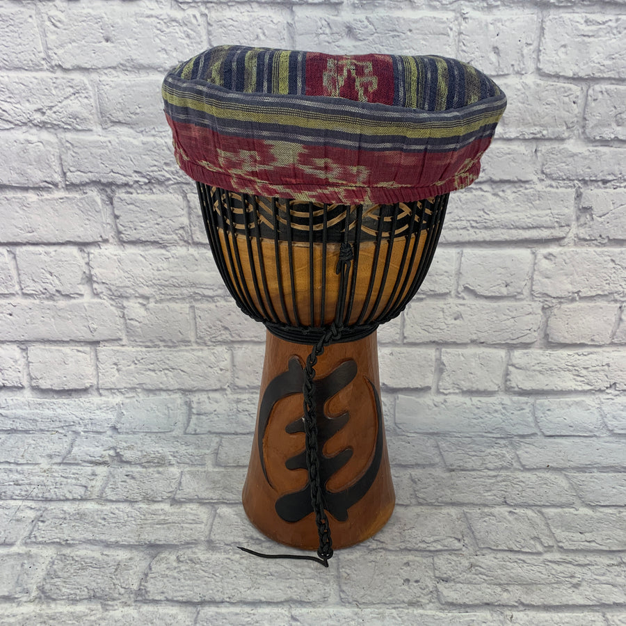 Made Drums 3 Ring Pro Series Djembe Drum 24" x 14" with Gye Nyame Symbol