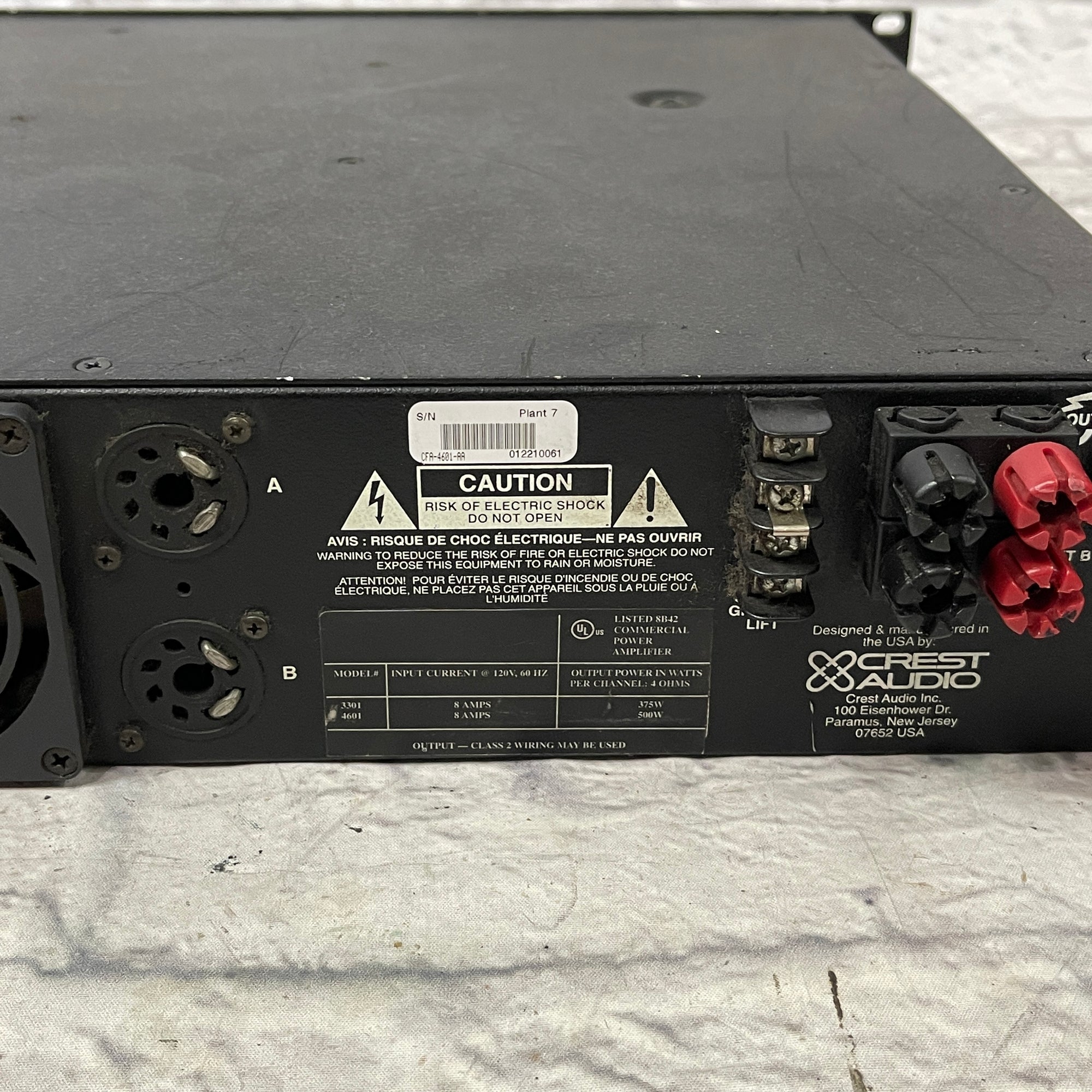 Crest Audio 4601 Power Amp