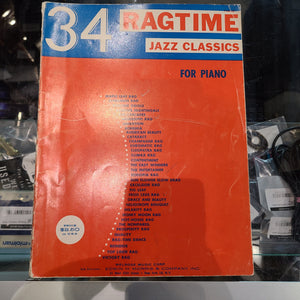 34 Ragtime Jazz Classics For Piano