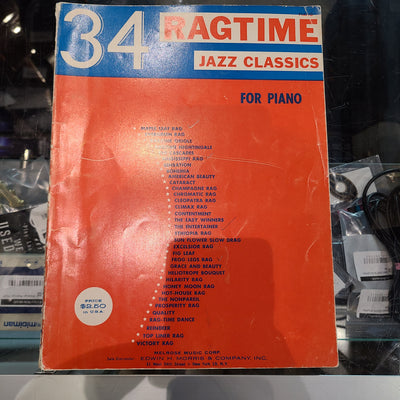 34 Ragtime Jazz Classics For Piano