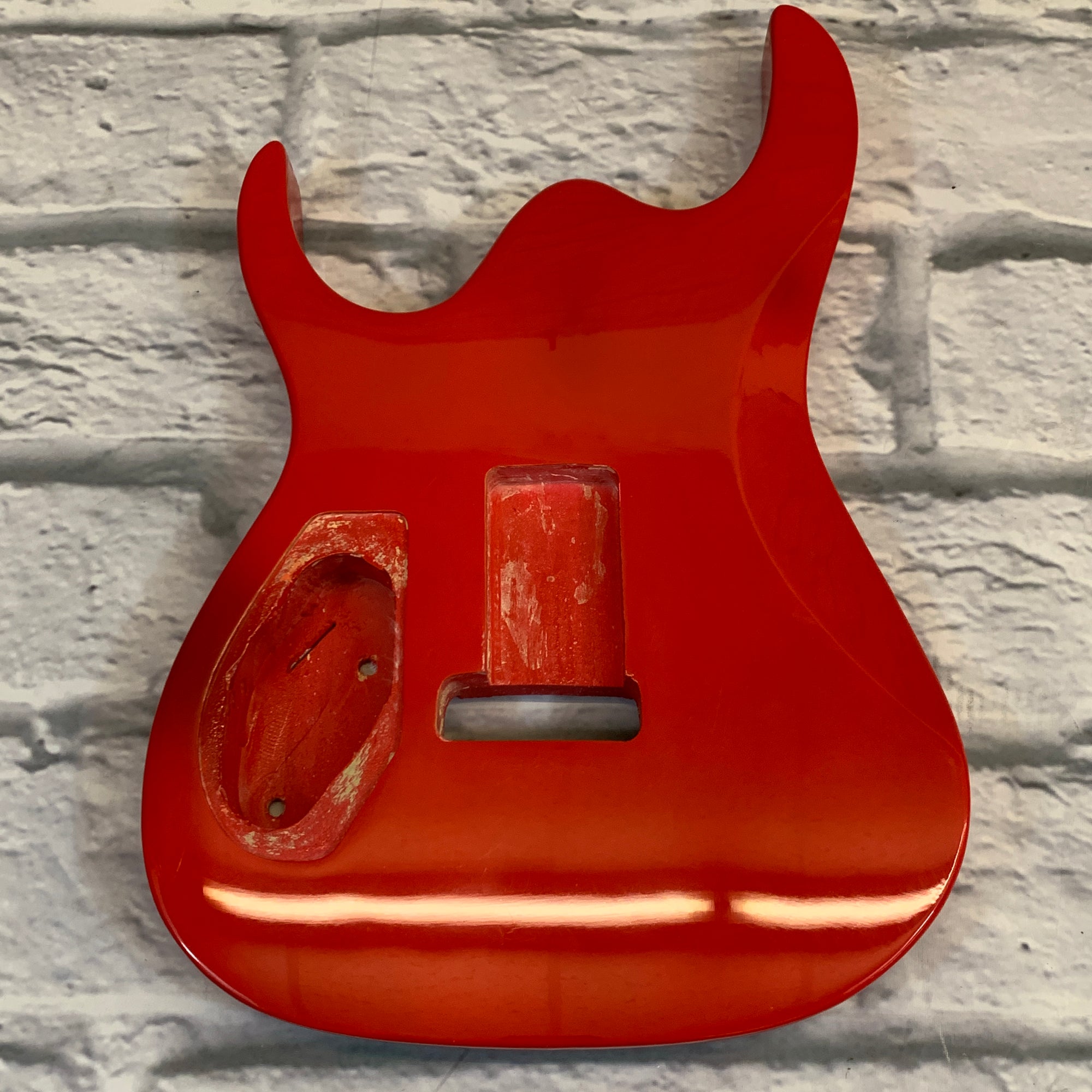 Unknown Ibanez Style HSH Electric Guitar Body Red
