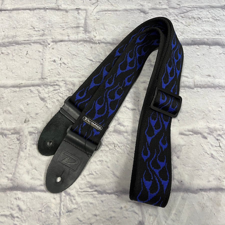 Dunlop Black and Purple Flame Strap