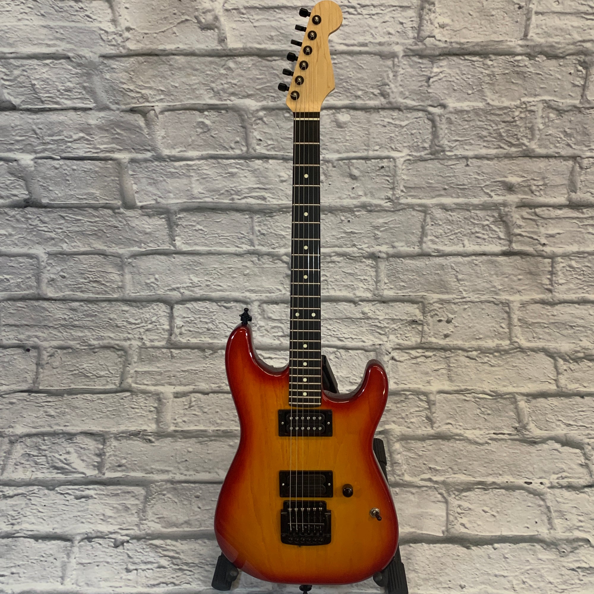 R&R Custom Handmade Strat Cherry Burst with USA Kahler