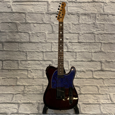 Maestro Telecaster Copy Electric Guitar Crimson Red Transparent