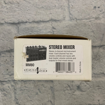 Signal Flex MM80 Stereo 4-channel Mic/Instrument Mixer