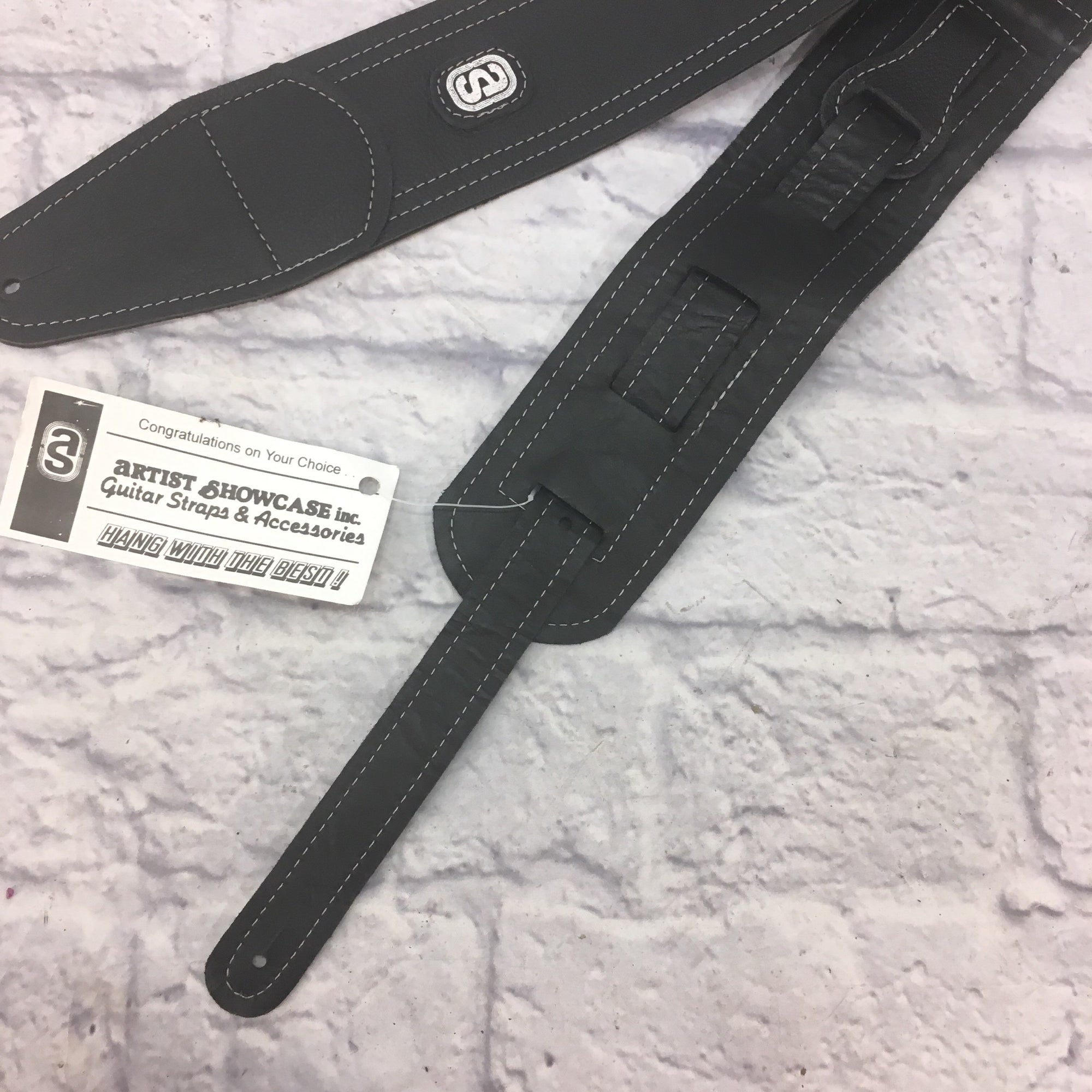 Artist Showcase Leather Guitar Strap Premier AS (Wide Black)