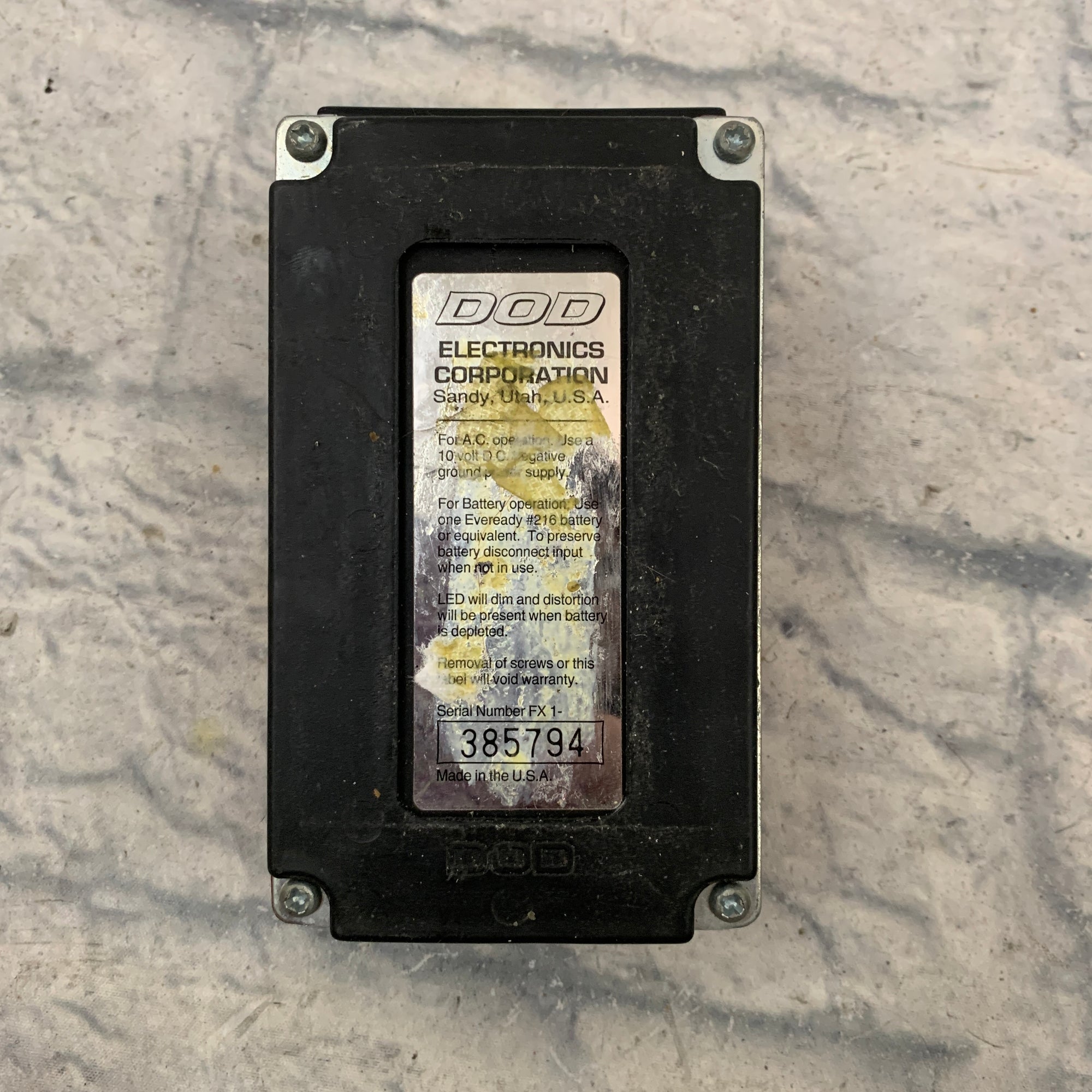 DOD ベースコーラスFX62 ベースステレオコーラス DOD Bass Stereo Chorus FX62 1987 | Reverb