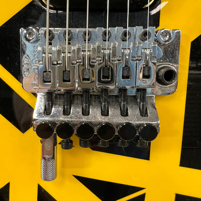 EVH Striped Series Black w Yellow Stripes Electric Guitar