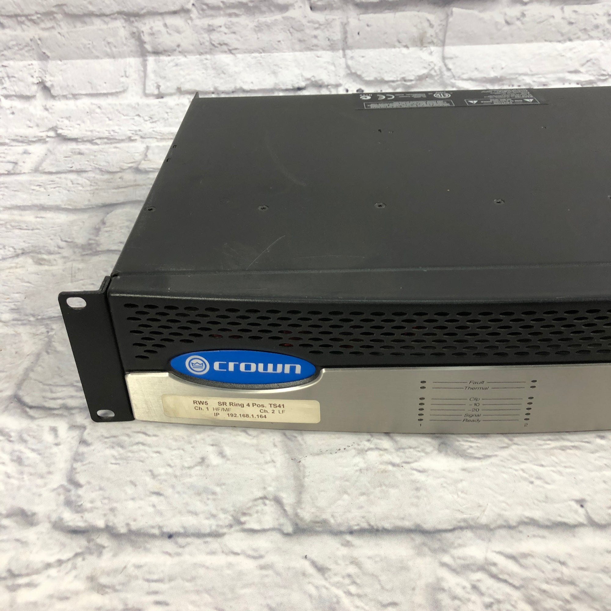 Crown CTS-2000 Power Amp with PIP-USP/CN CobraNet Card - Evolution