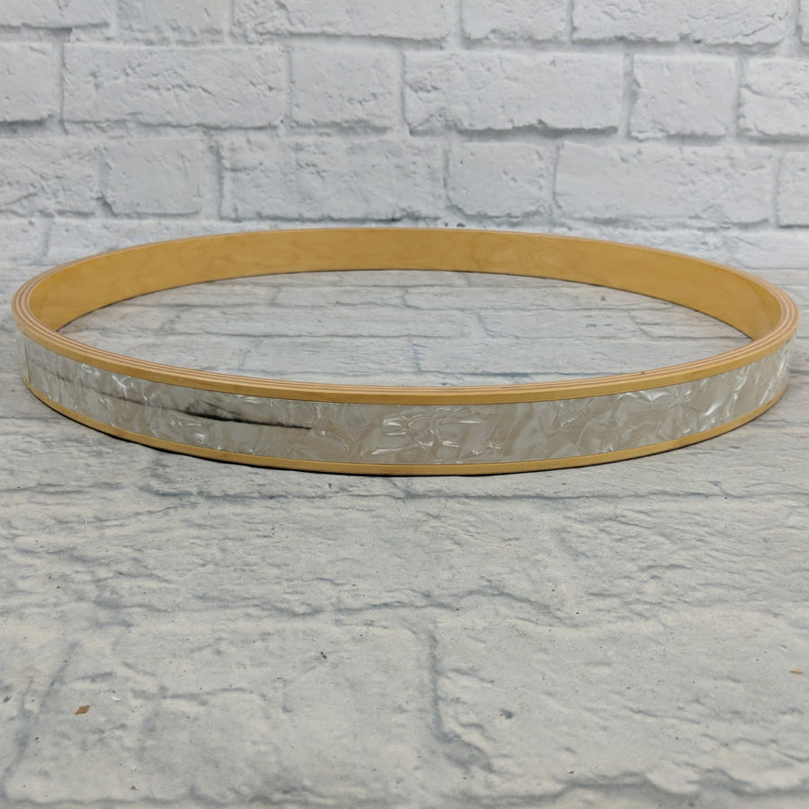 Yamaha 20” Maple Custom bass drum hoop in White Marine Pearl