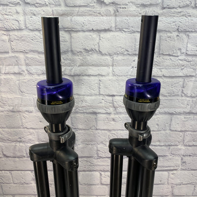 Ultimate Support Telelock TS-90B Speaker Pole Stands Pair w Case