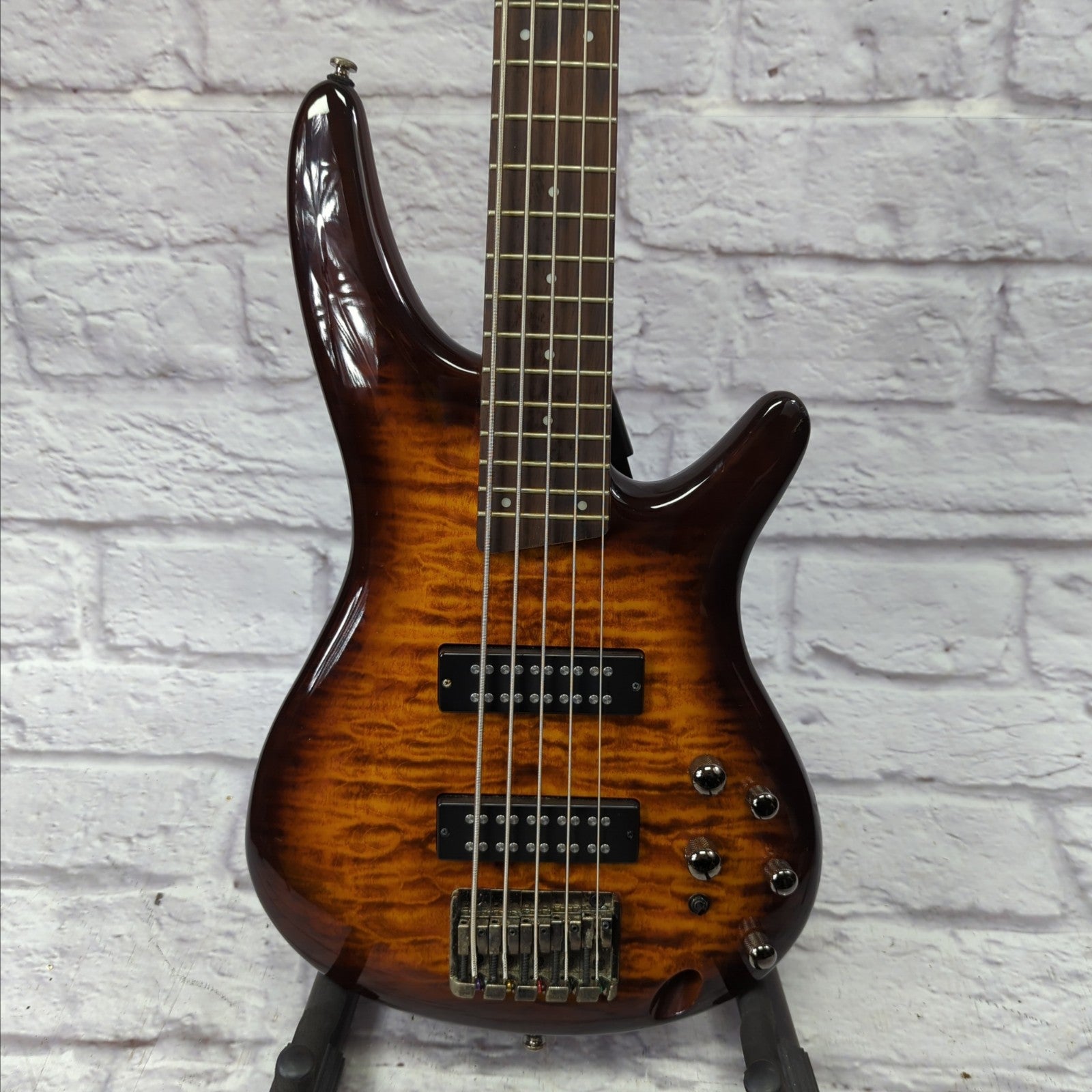 Ibanez SR405EQM Quilted Maple 5-String Electric Bass Guitar Dragon Eye Burst