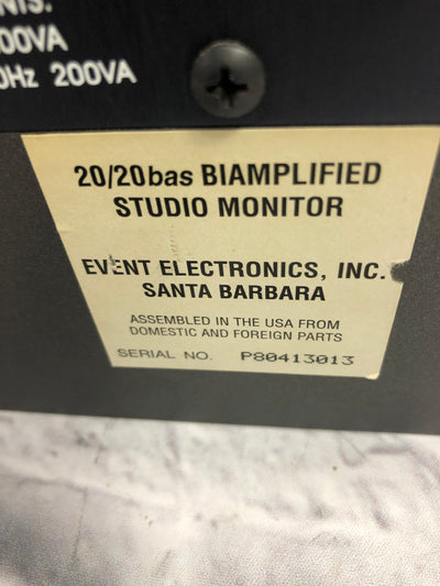 Event 20/20 BAS Studio Monitor Pair