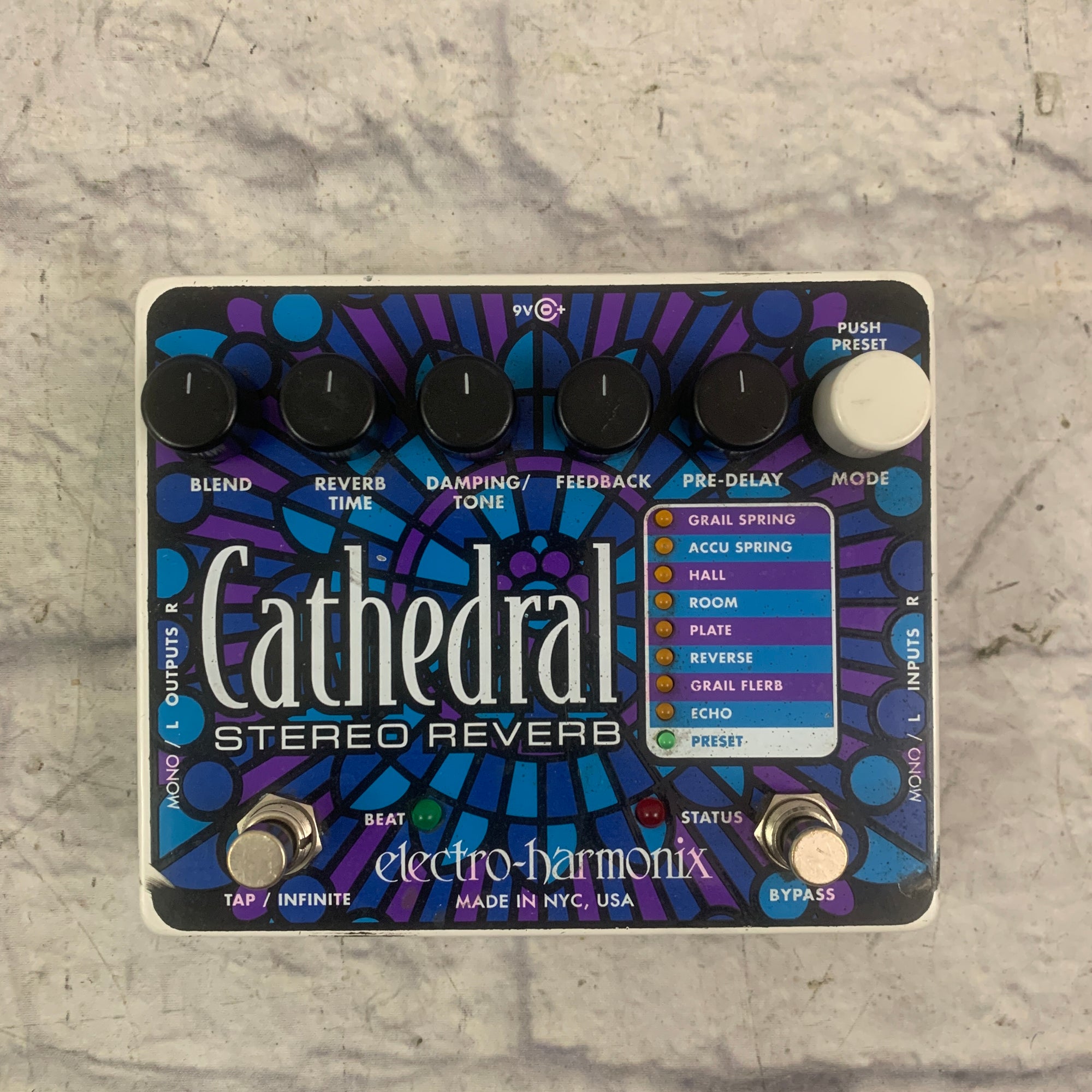 electro harmonix cathedral reverb pedal Electro-Harmonix Cathedral Stereo Reverb