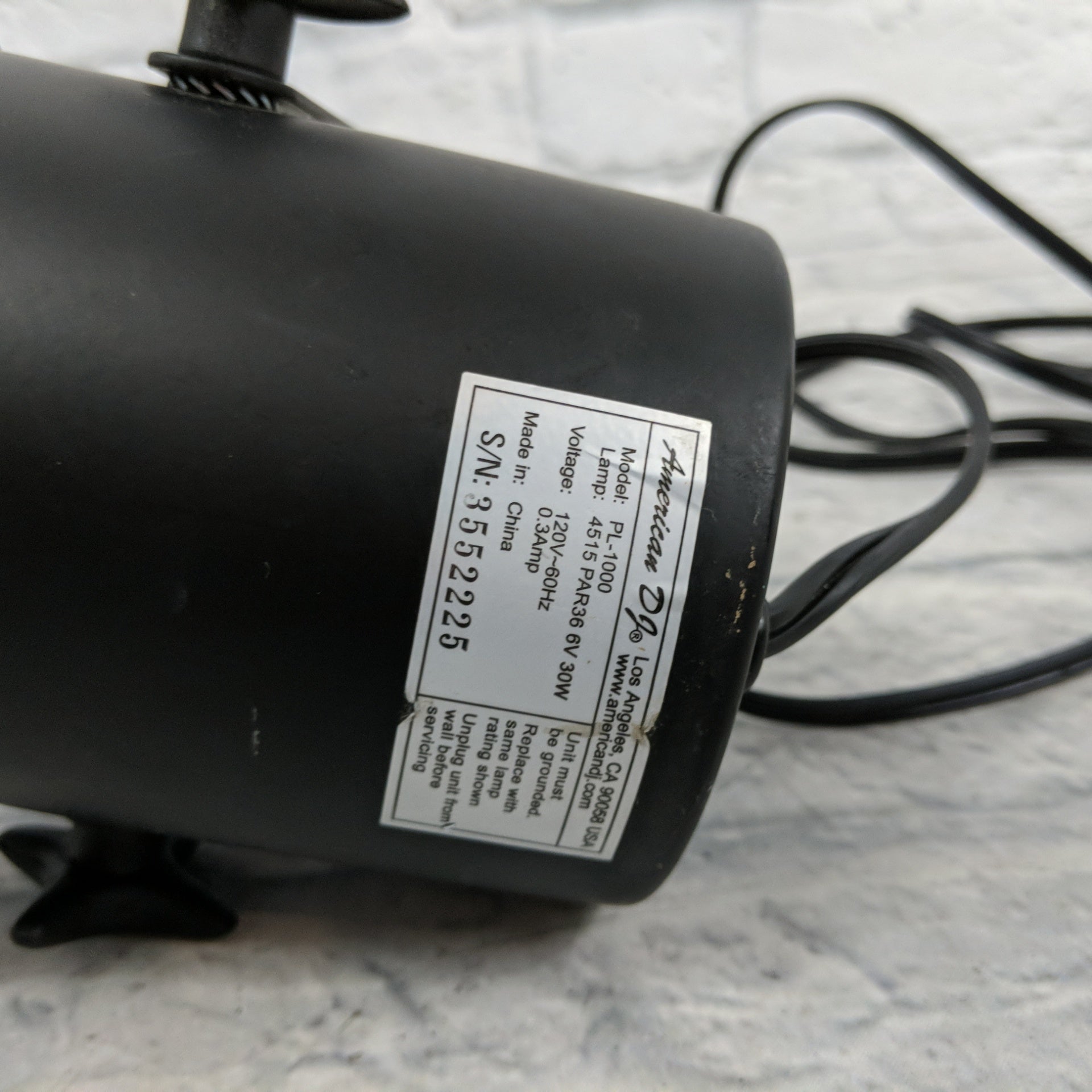 American DJ PL-1000 Pinspot Mini Par DJ Light Fixture