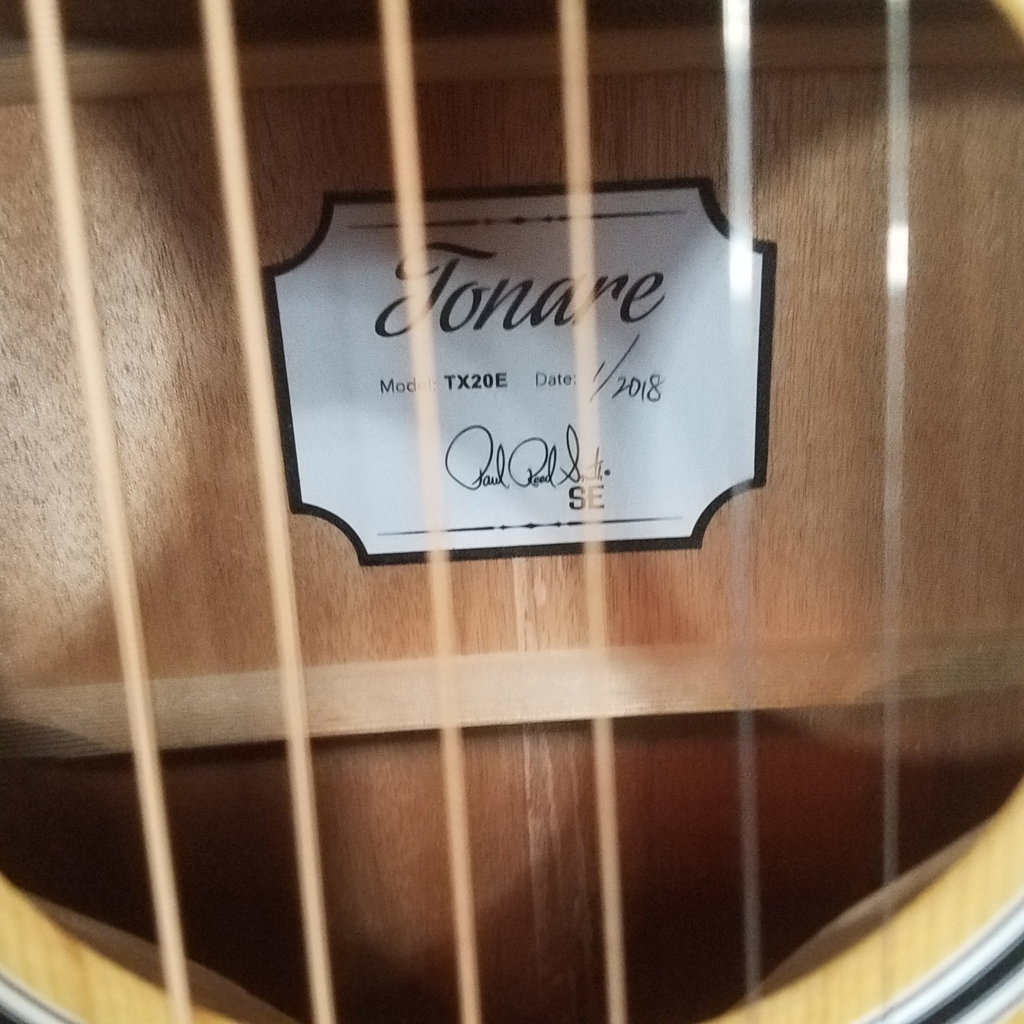 Paul Reed Smith SE TX20E Solid Spruce/Mahogany Tonare Grand with Fishman GT1 Electronics Natural w/ OHSC