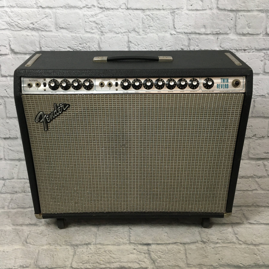 1976 Fender Twin Reverb "Silverface" Combo Amp w/ Original Cover