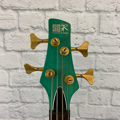 Ibanez SR890TT 4 String Bass Guitar Transparent Turquoise MIJ w/ case