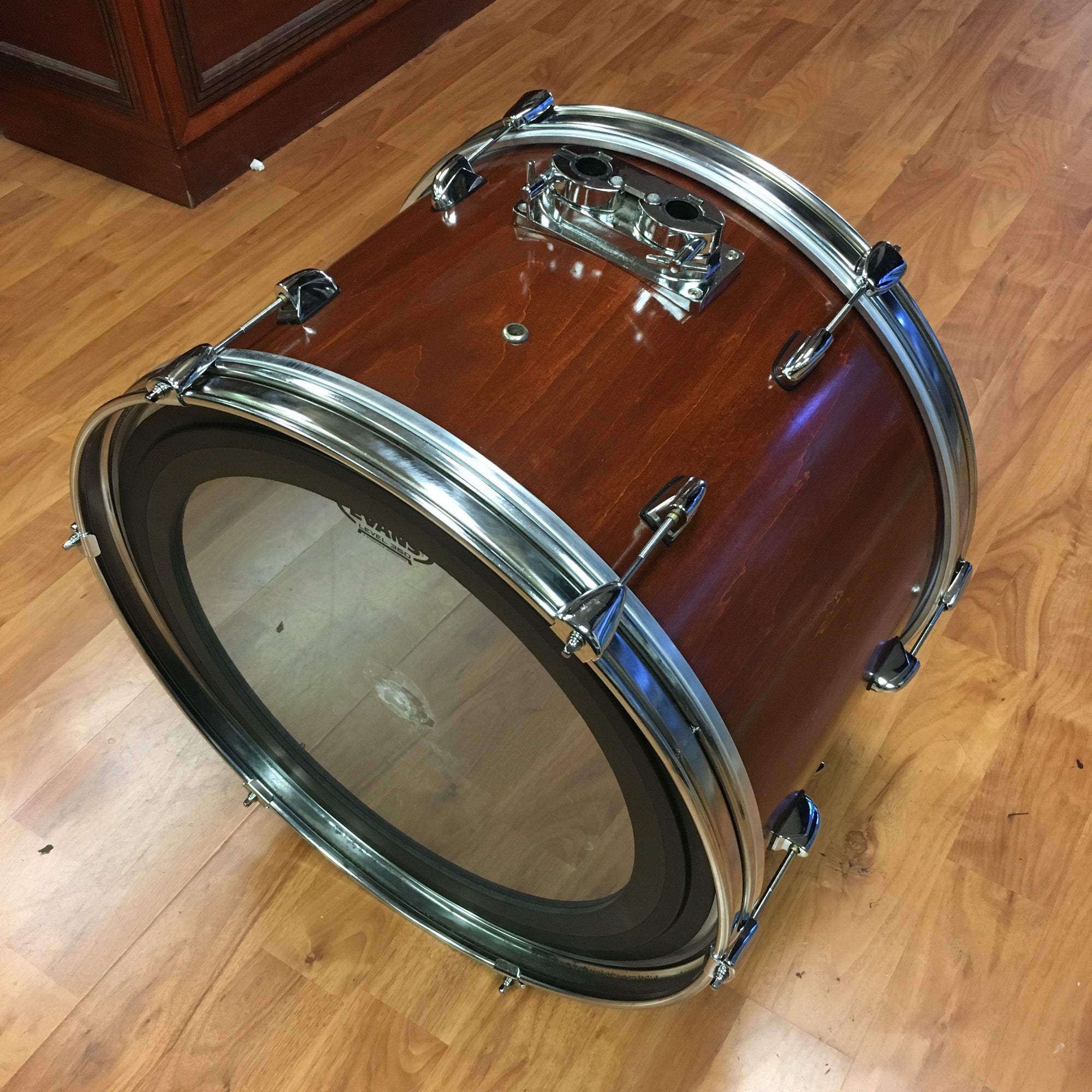 Kent 22 Inch Bass Drum Natural Cognac Refinish