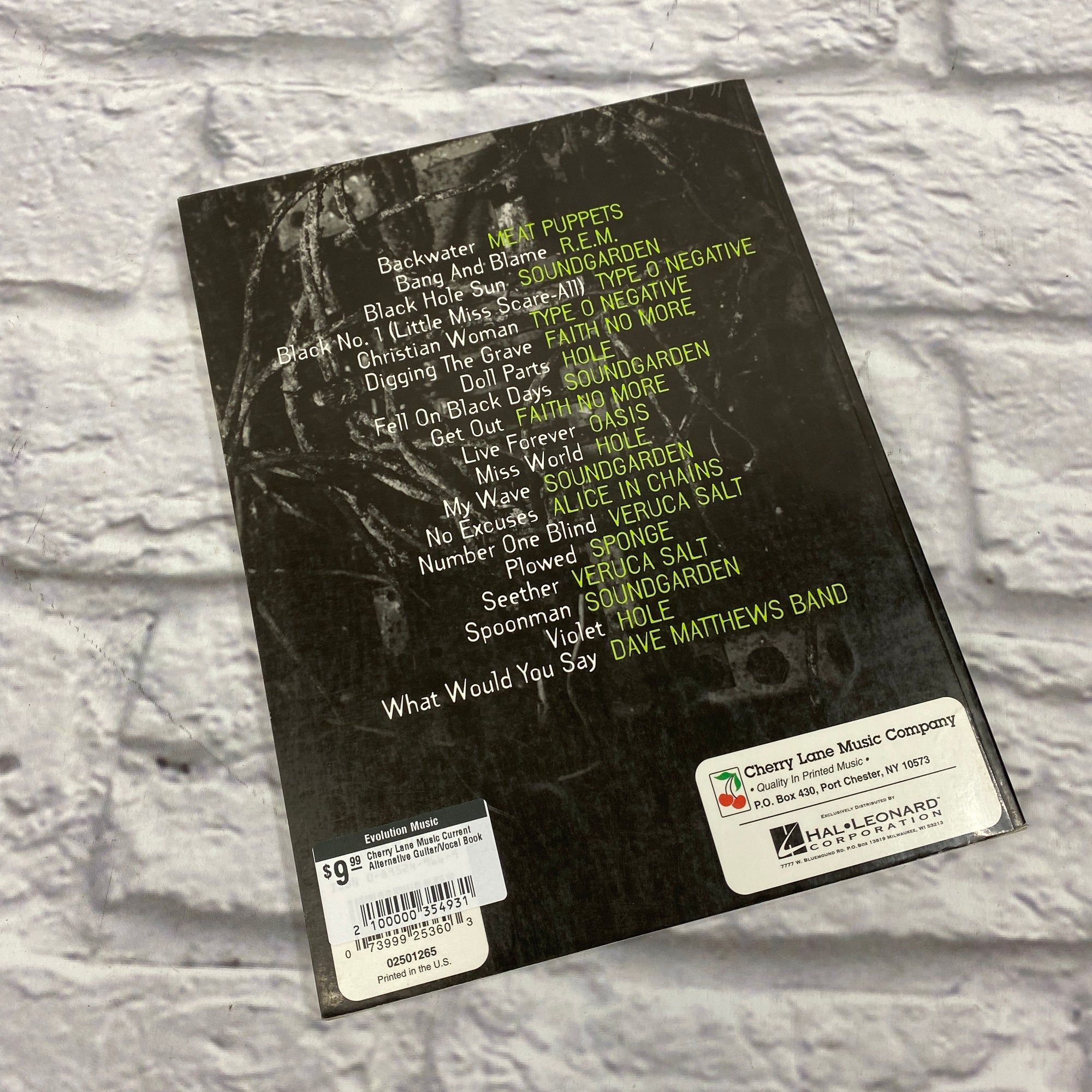 Cherry Lane Music Current Alternative Guitar/Vocal Book