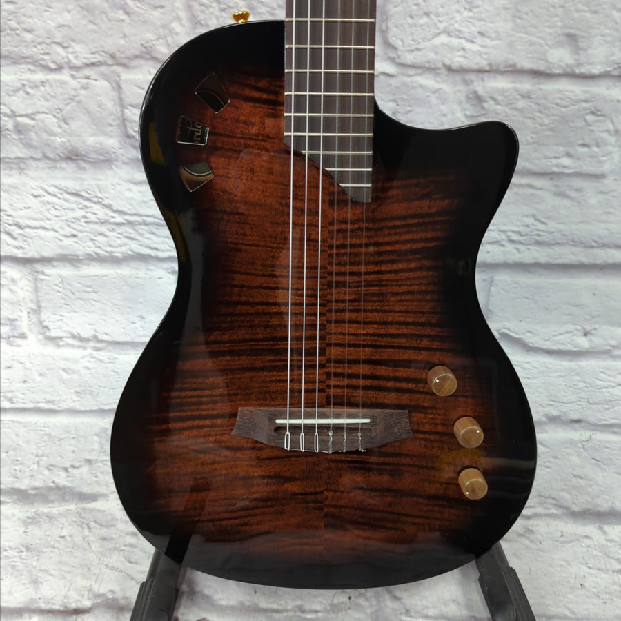 Cordoba Stage Edge Burst - Semi-Hollow Body Nylon String Acoustic / Electric Guitar